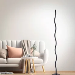Lámpara de pie LED Wave 3.000K 120cm negro
