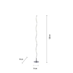 Lámpara de pie LED Wav 3.000K 120cm acero