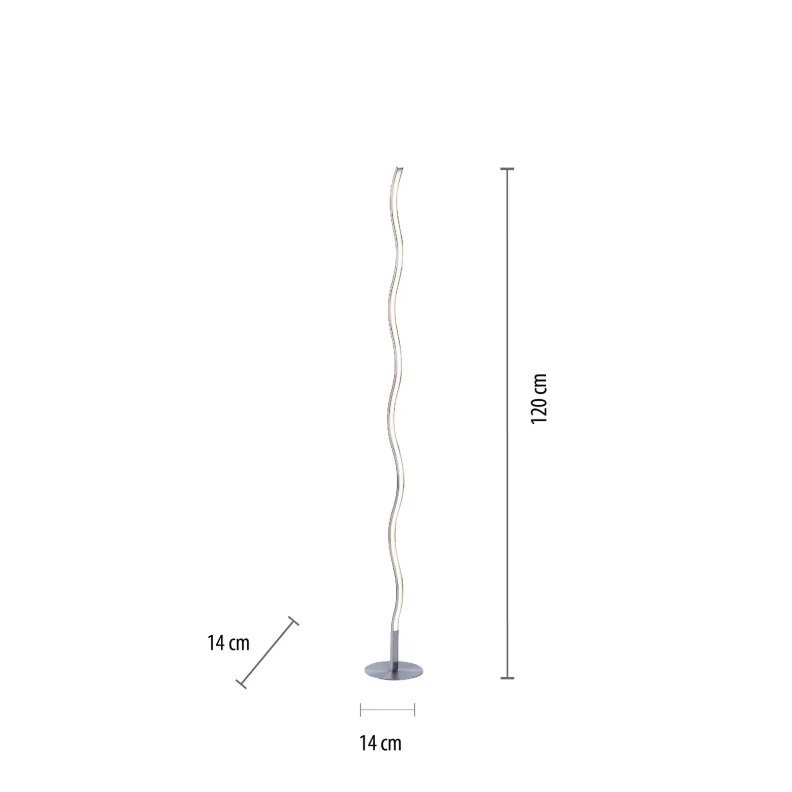 Lámpara de pie LED Wav 3.000K 120cm acero