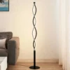 Lámpara de pie LED Welina de Lindby, negra, 150 cm, atenuable
