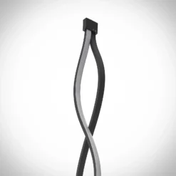 Lámpara de pie LED Welina de Lindby, negra, 150 cm, atenuable
