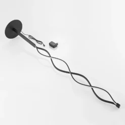 Lámpara de pie LED Welina de Lindby, negra, 150 cm, atenuable