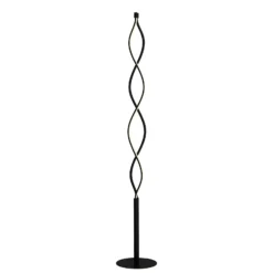 Lámpara de pie LED Welina de Lindby, negra, 150 cm, atenuable