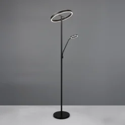 Lámpara de pie LED Willis, negra, altura 180 cm metal CCT atenuador