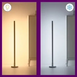 Lámpara de pie LED WiZ Pole, blanco y color regulables