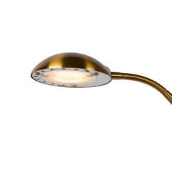 Lámpara de pie LED ZENITH, dorada, 2 luces, altura 180 cm, metal, atenuable