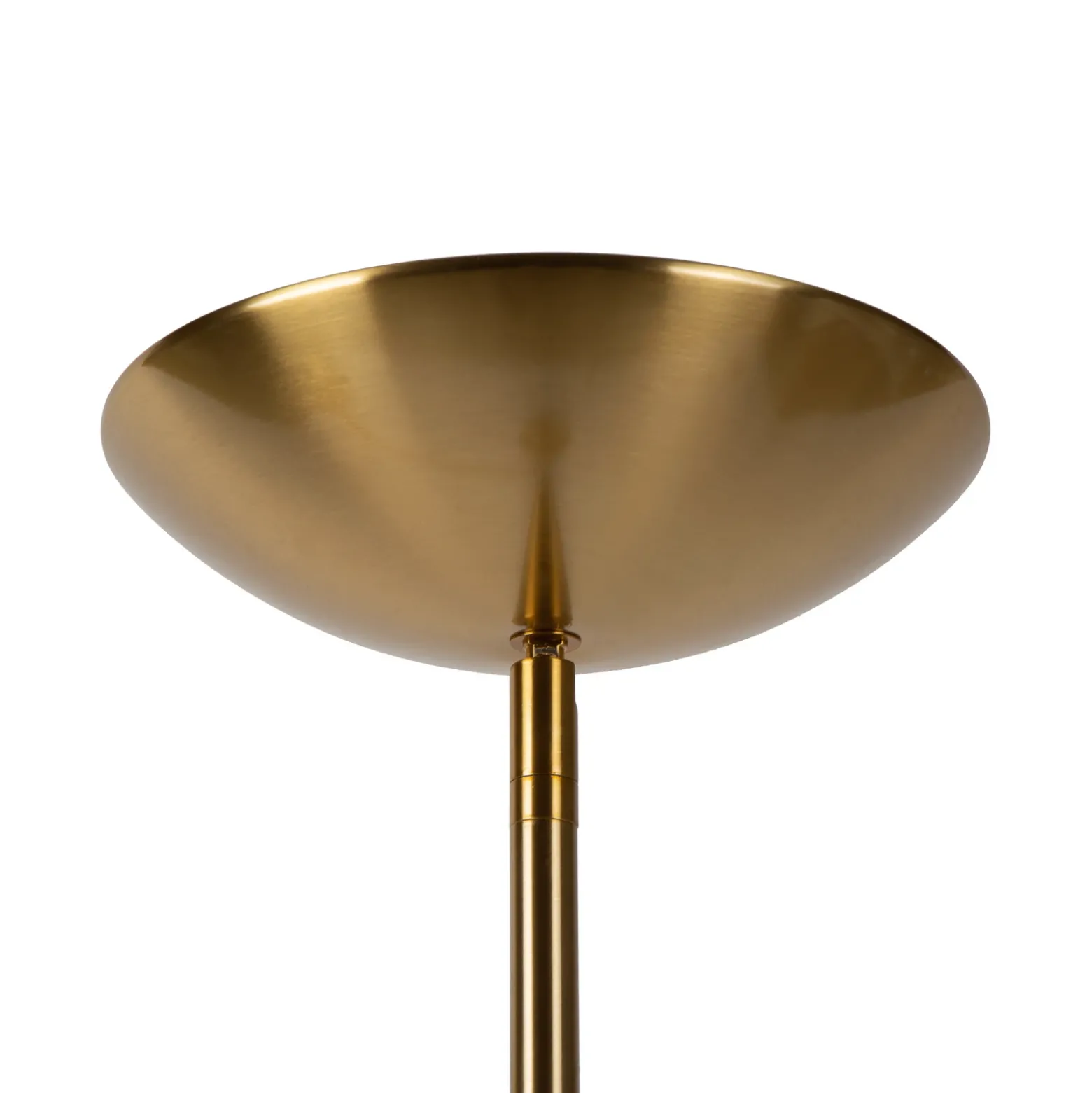 Lámpara de pie LED ZENITH, dorada, 2 luces, altura 180 cm, metal, atenuable