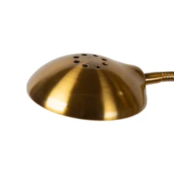 Lámpara de pie LED ZENITH, dorada, 2 luces, altura 180 cm, metal, atenuable