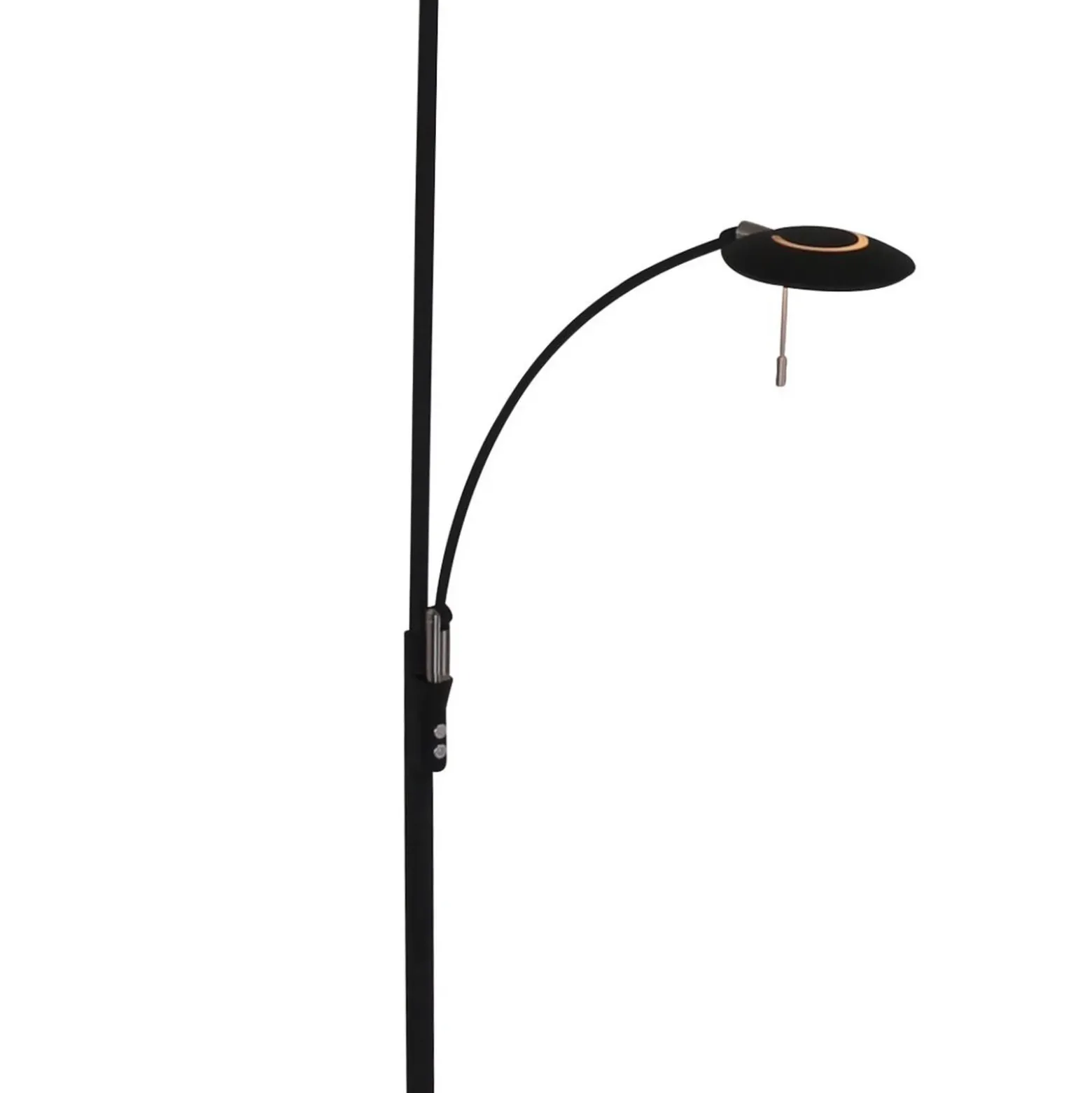 Lámpara de pie LED Zenith, lámpara de lectura LED, CCT, metal, negro