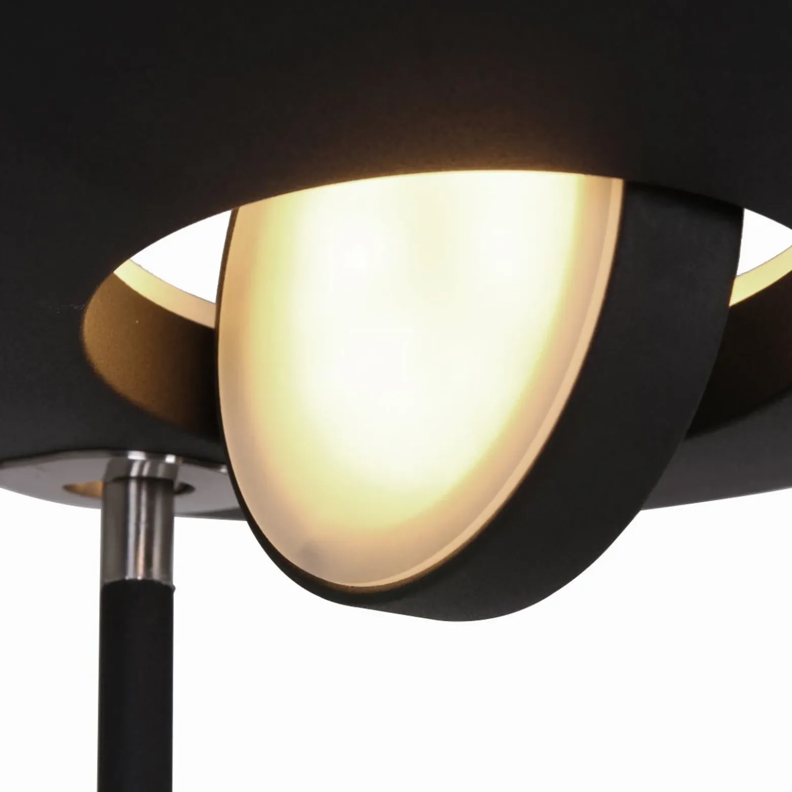 Lámpara de pie LED Zenith, lámpara de lectura LED, CCT, metal, negro