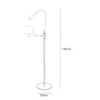 Lámpara de pie LED Zozy, negra, 3-StepDim, altura 145 cm, brazo flexible