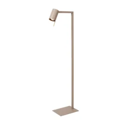 Lámpara de pie Lesley, color topo, altura 130 cm, metal