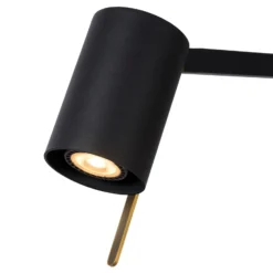 Lámpara de pie Lesley, negra, altura 130 cm, metal