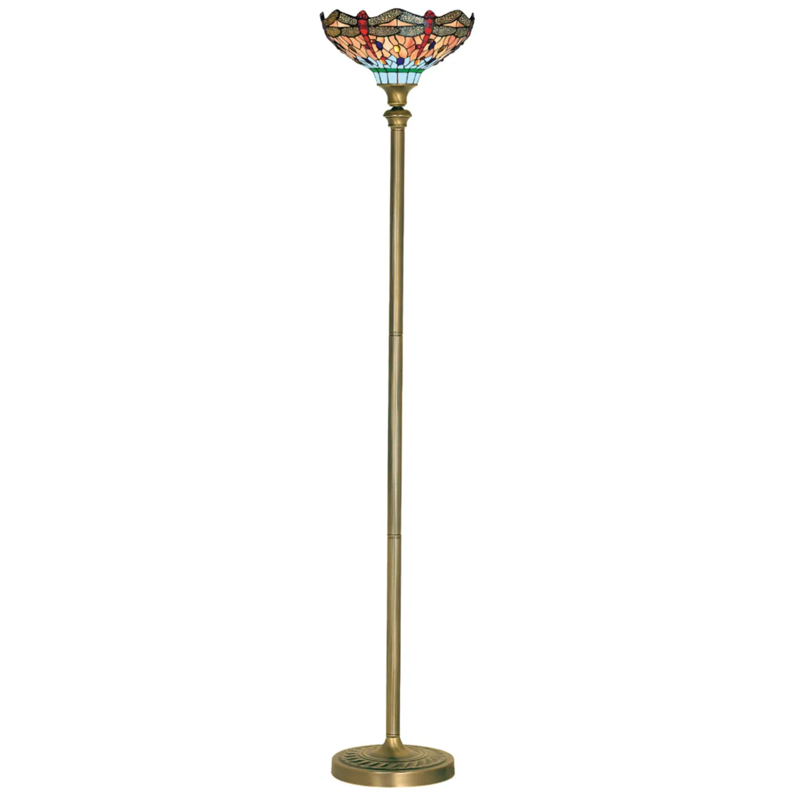 Lámpara de pie Libélula de estilo Tiffany