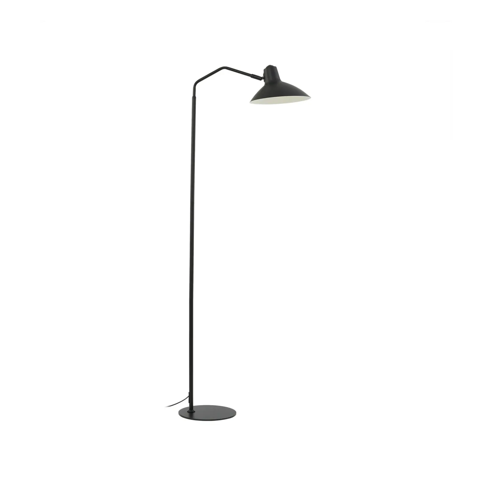 Lámpara de pie Lindby Adrik, negra, metal