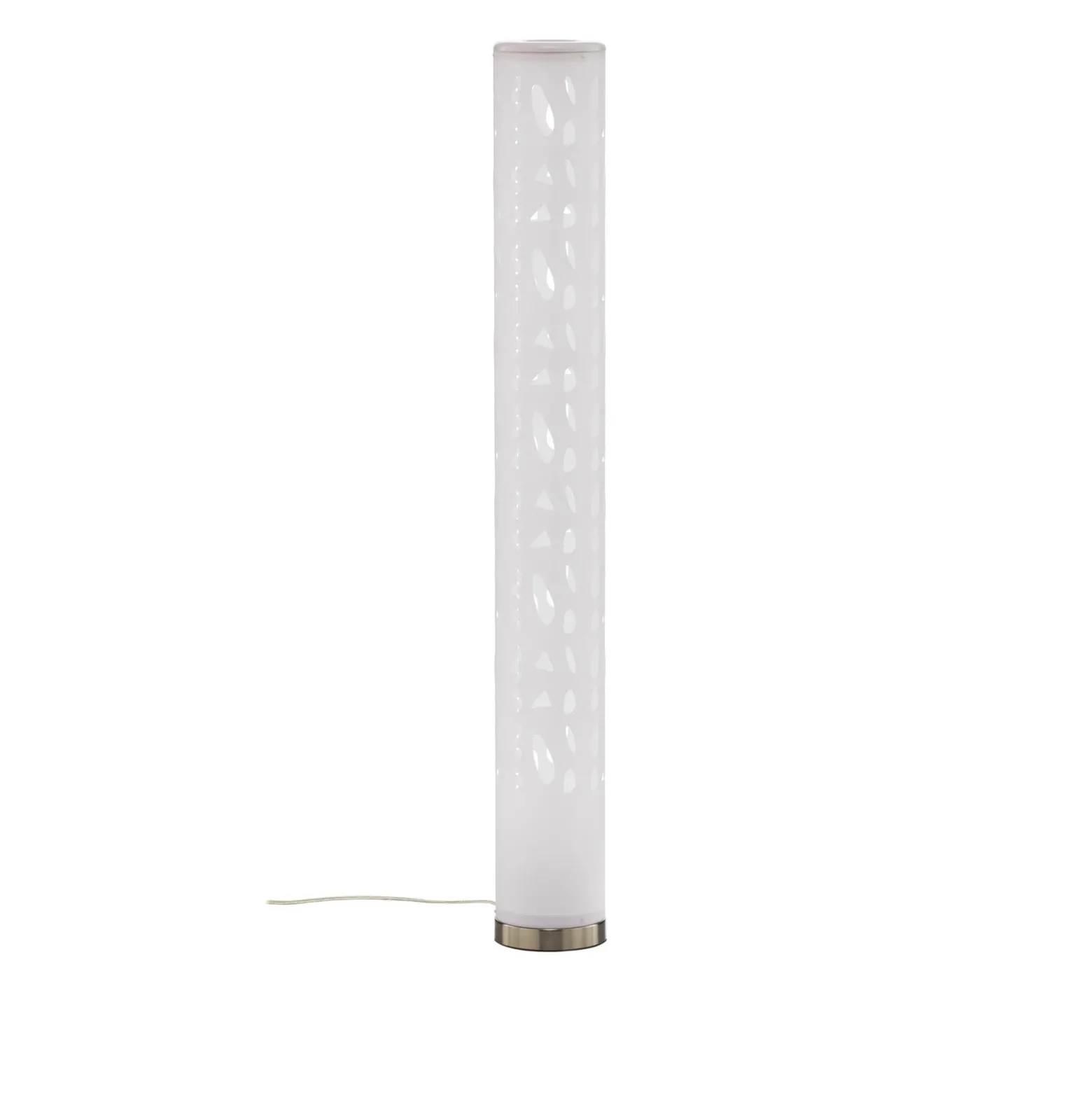 Lámpara de pie Lindby Alisea, 104 cm, blanca, GU10