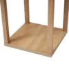 Lámpara de pie Lindby Birta, color madera/blanco, estantería, madera
