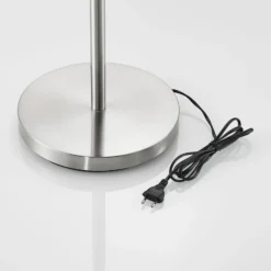 Lámpara de pie Lindby Colima, gris, tela, lámpara de lectura, 170cm