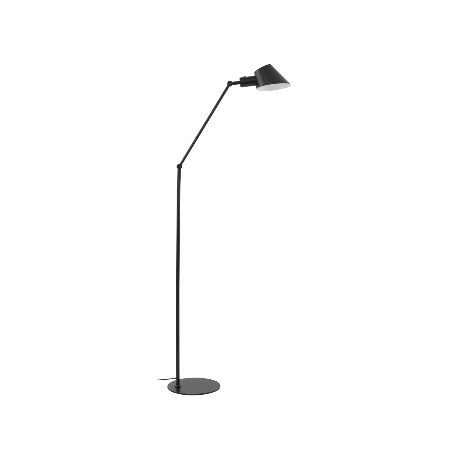 Lámpara de pie Lindby Corali, negra, metal, altura 176,5cm