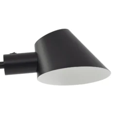 Lámpara de pie Lindby Corali, negra, metal, altura 176,5cm