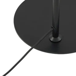 Lámpara de pie Lindby Corali, negra, metal, altura 176,5cm