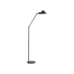 Lámpara de pie Lindby Corali, negra, metal, altura 176,5cm