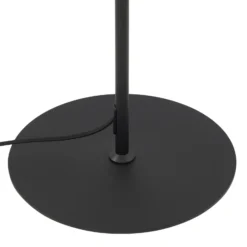 Lámpara de pie Lindby Edion, negra, metal