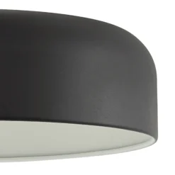 Lámpara de pie Lindby Edion, negra, metal