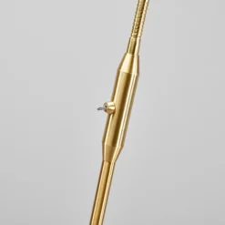 Lámpara de pie Lindby Elaina, color latón, 162cm, flexible, E14
