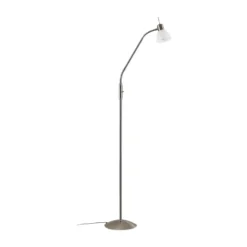 Lámpara de pie Lindby Gwendolin, 160 cm, cristal, E14, regulable