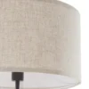 Lámpara de pie Lindby Herry, negra, madera, trípode, 153 cm