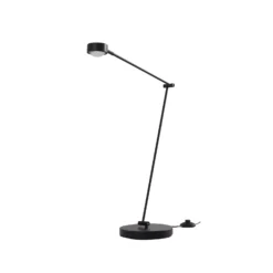 Lámpara de pie Lindby Jyla, 88 cm, negro mate, GX53, flexible
