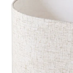 Lámpara de pie Lindby Kimiko, altura 100 cm, madera, textil, E27