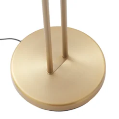 Lámpara de pie Lindby LED Josefin, bronce, brazo de lectura LED, atenuable