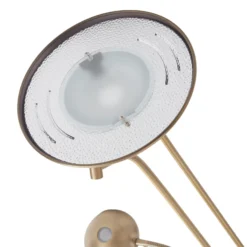 Lámpara de pie Lindby LED Josefin, bronce, brazo de lectura LED, atenuable