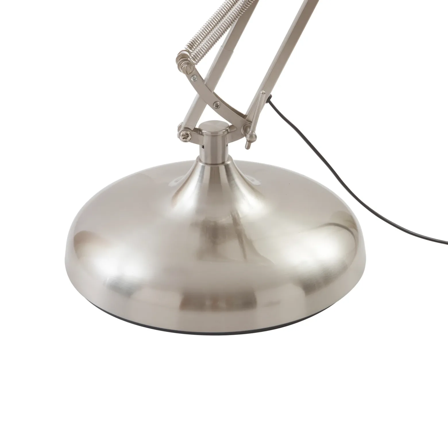Lámpara de pie Lindby Leia, plata, metal, 180cm, giratoria, E27
