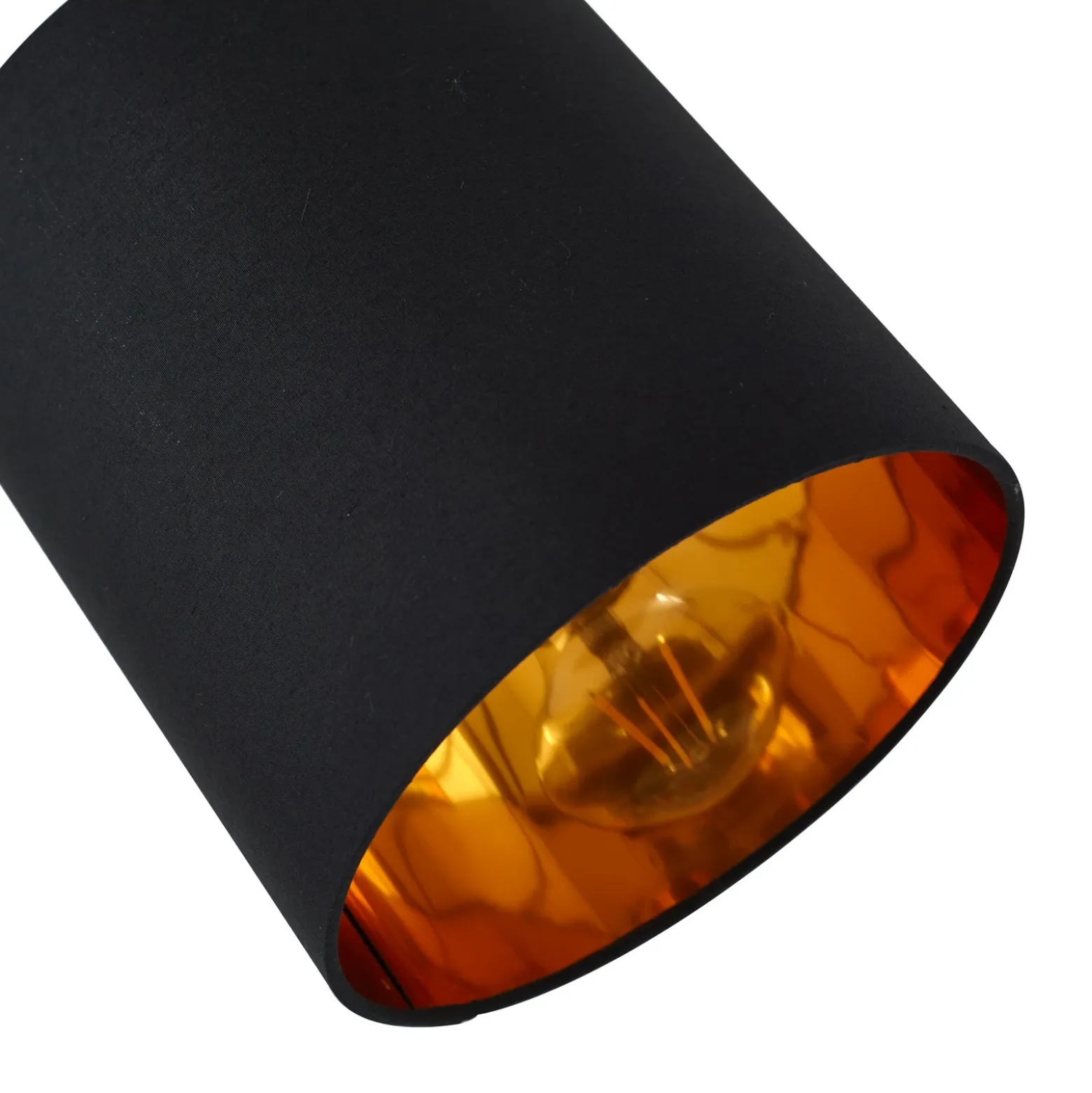 Lámpara de pie Lindby Nanika, 3 luces, negro/dorado, 200 cm, E27