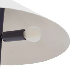 Lámpara de pie Lindby Norvik, altura 150 cm, negro/gris, metal