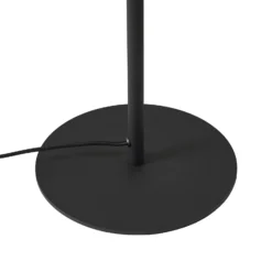 Lámpara de pie Lindby Orbelia, negra, 5 luces, cristal