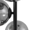 Lámpara de pie Lindby Orbelia, negra, 5 luces, cristal