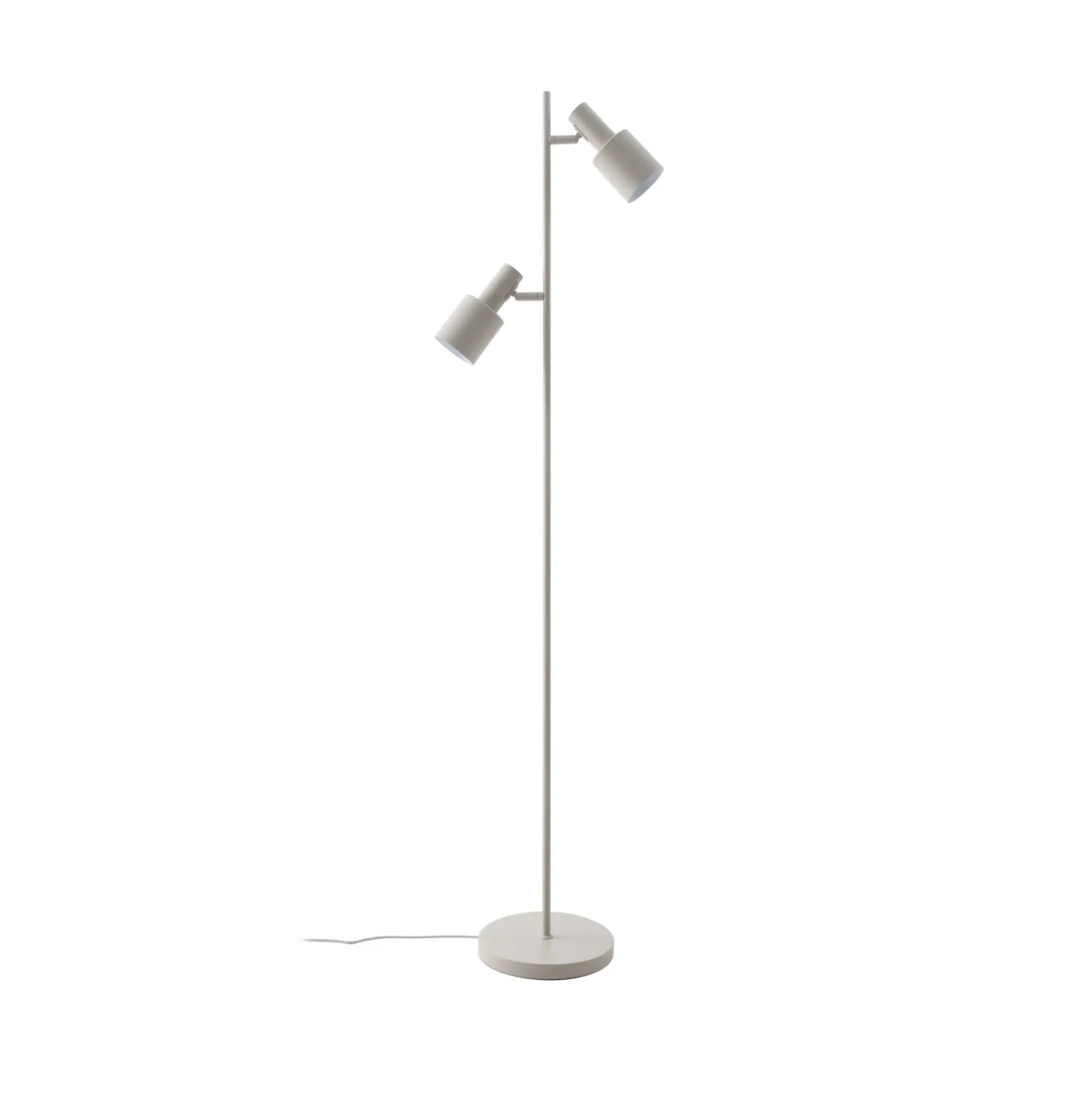 Lámpara de pie Lindby Ovelia, beige, metal, E27