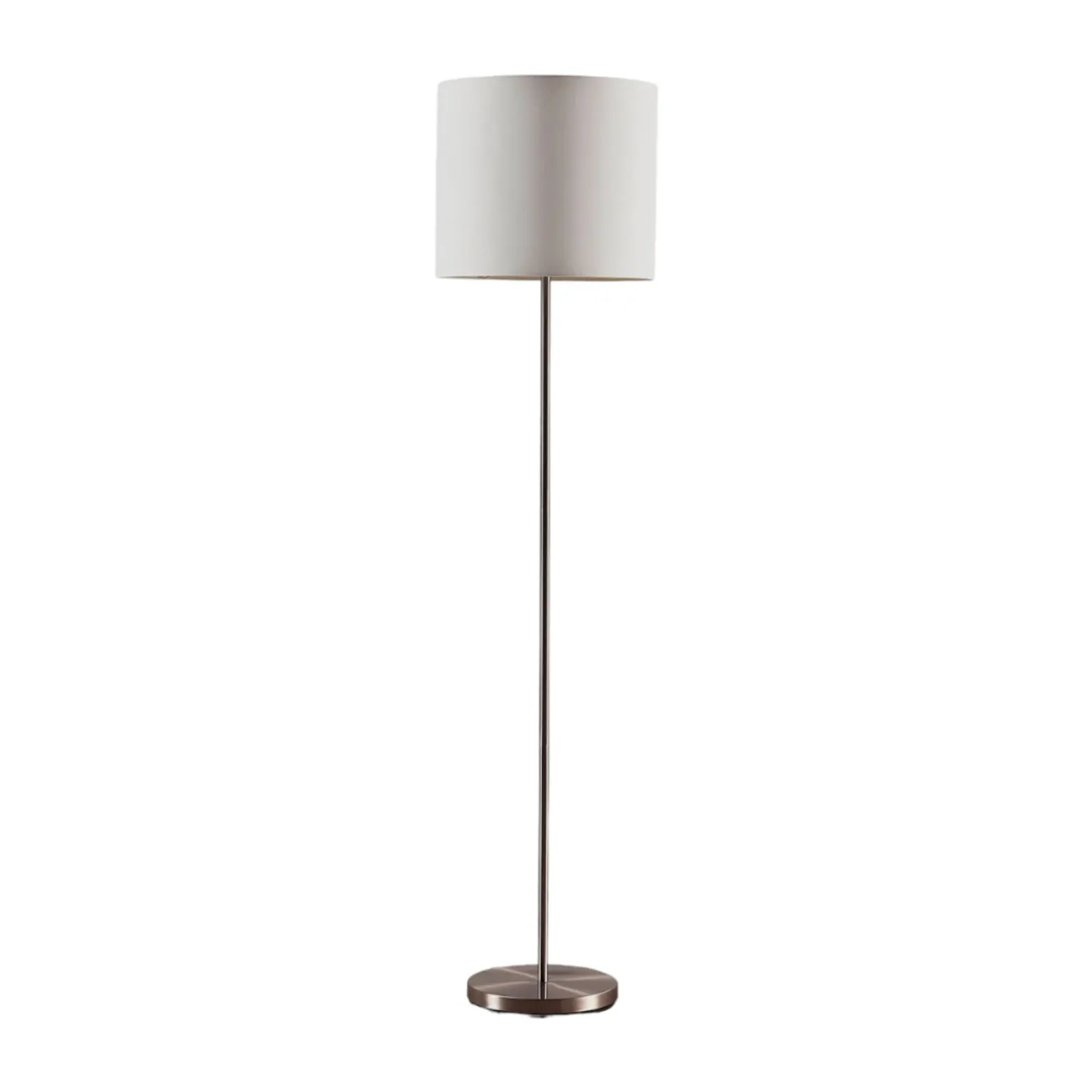 Lámpara de pie Lindby Parsa, blanca, textil, altura 167 cm, E27