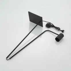 Lámpara de pie Lindby Sanad, altura 140 cm, negro, metal, GU10