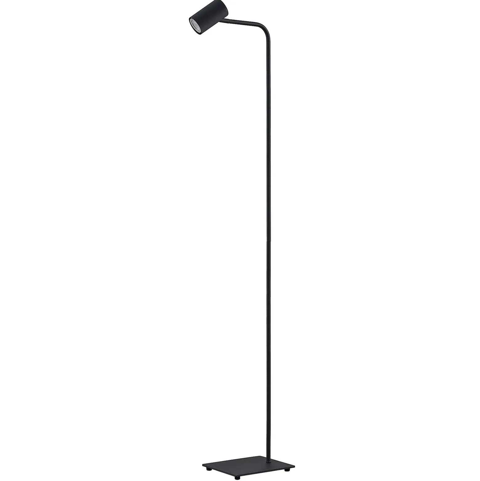 Lámpara de pie Lindby Sanad, altura 140 cm, negro, metal, GU10