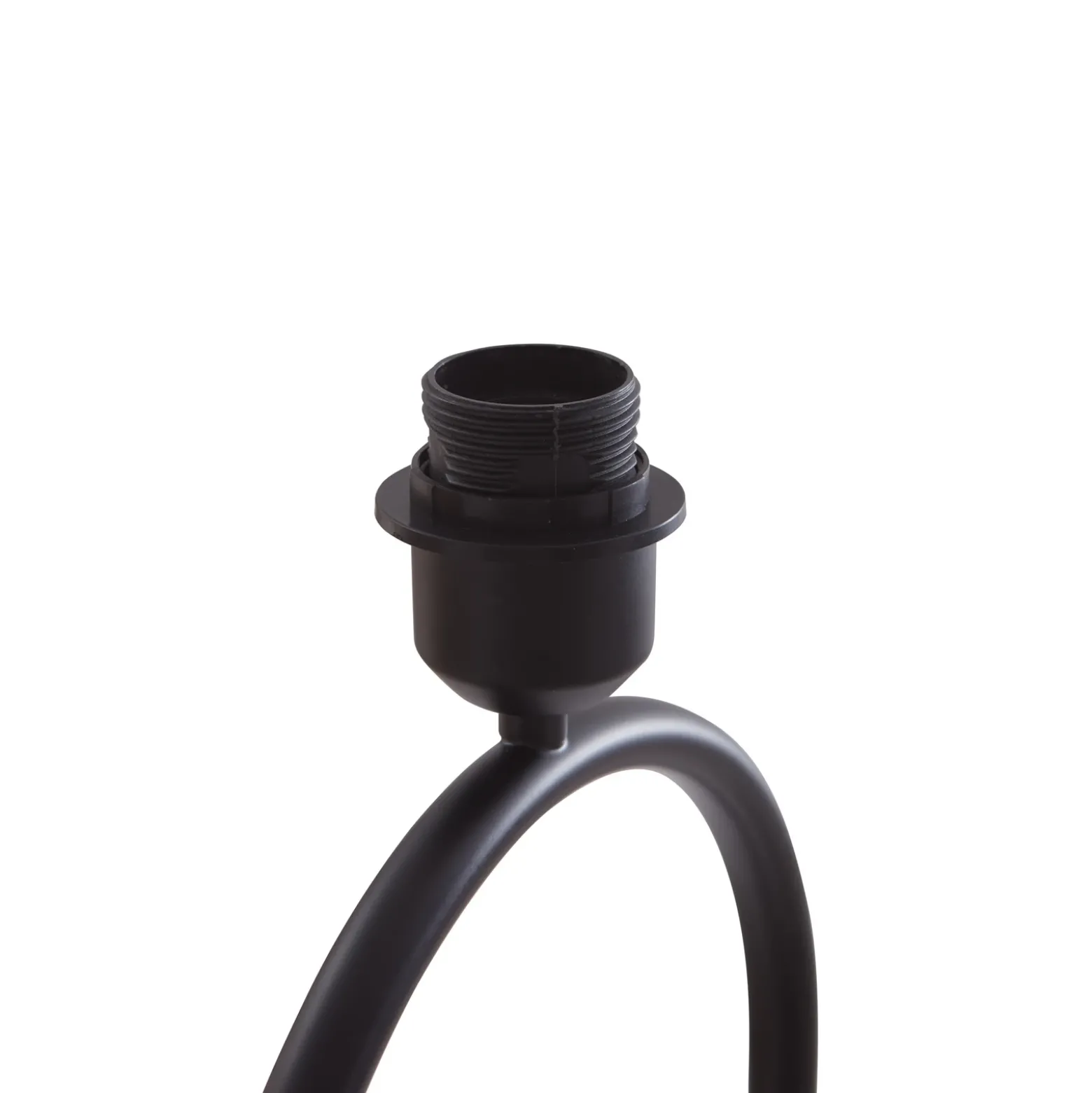 Lámpara de pie Lindby Tsomo, Ø 40 cm, negra, tela, E27