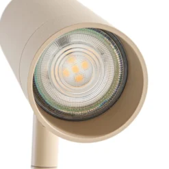 Lámpara de pie Lindby Vilo, beige, 153 cm, GU10, orientable