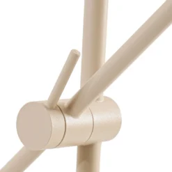 Lámpara de pie Lindby Vilo, beige, 153 cm, GU10, orientable
