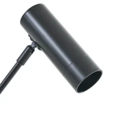 Lámpara de pie Lindby Vilo, negra, 153 cm, GU10, orientable
