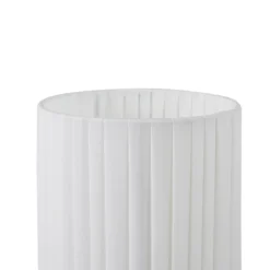 Lámpara de pie Lindby Virelle, blanca, textil, altura 117 cm, E27