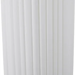 Lámpara de pie Lindby Virelle, blanca, textil, altura 117 cm, E27